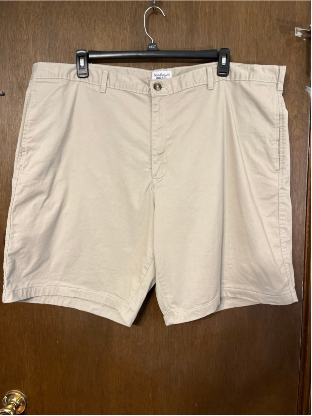 Mens Chino Khaki Shorts Saddlebred Big & Tall 48W